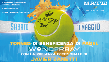 Sabato al Wonderbay le Mate Pal Finals con Javier Zanetti
