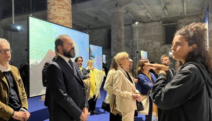 Gli Ecc. mi Capitani Reggenti Alessandro Rossi e Milena Gasperoni in visita alla 60. esposizione internazionale d’arte – la biennale di venezia e al padiglione  nazionale sammarinese