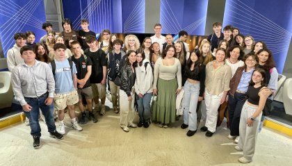 Gli studenti della Vienna International School e della Scuola Superiore di San Marino in visita a RTV