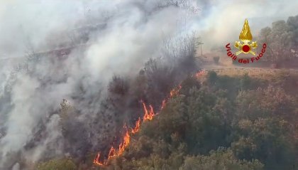 Grosso incendio a Monte Mario, a nord di Roma