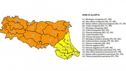 Domenica allerta arancione per temporali su tutta l'Emilia. Gialla sulla romagna