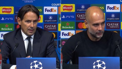 Inzaghi: "Abbiamo fatto una grande partita". Guardiola: "L'Inter è forte"