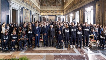 Gli atleti olimpici e paralimpici da Mattarella