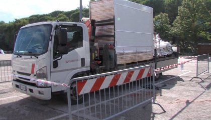 Serravalle: cade dal cassone del camion, autotrasportatore grave al Bufalini