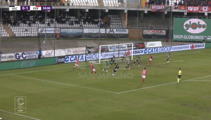 Montevago rilancia il Perugia, l'Ascoli sprofonda (0-1)