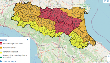 Temporali: miglioramento a Rimini e nelle zone costiere. Per oggi ancora allerta rossa nel Bolognese