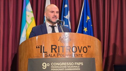 Il Segretario di Stato per la Giustizia, la Previdenza e la Famiglia Stefano Canti ha portato i saluti ufficiali del Governo al 9° Congresso della Federazione Nazionale Pensionati Sammarinesi della CDLS