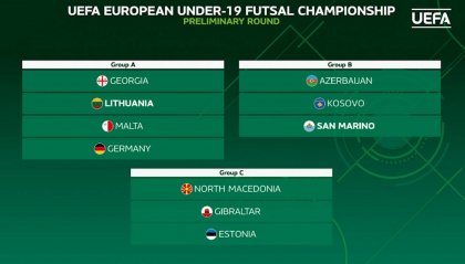 Futsal, Europei U19: San Marino ospiterà il girone con Azerbaijan e Kosovo