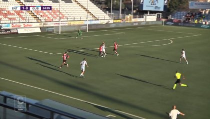 La doppietta di Guiu rilancia l'Entella, Gubbio ko 2-1