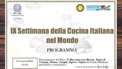 Ambasciata d'Italia: al via IX Edizione della Settimana della Cucina italiana nel Mondo