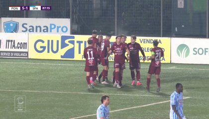 Il Pontedera si risveglia e travolge 5-1 la Spal