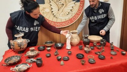 Traffico reperti archeologici: 4 misure cautelari e rogatoria a San Marino