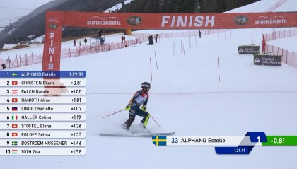 Lo slalom bis di Coppa d'Europa ad Estelle Alphand