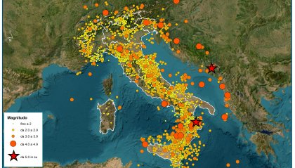 Terremoti: nel 2024 quasi 17.000 eventi sismici in Italia