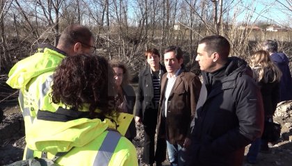 Post alluvione: sopralluogo del Presidente De Pascale ai cantieri lungo il torrente Idice