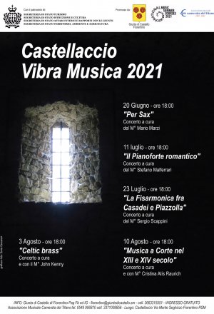 Castellaccio Vibra Musica 2021: si parte con 'Per Sax' con il M° Marzi