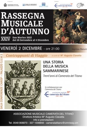 UNA STORIA DELLA MUSICA SAMMARINESE - TRENT’ANNI DI CAMERATA DEL TITANO