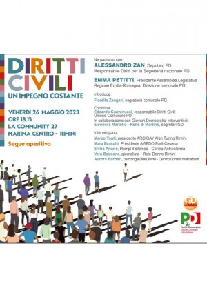 “Diritti civili. Un impegno costante”, Alessandro Zan a Rimini
