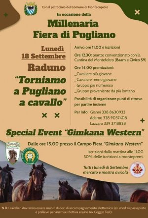 Fiera di Pugliano: raduno di equini e "Gimkana Western"