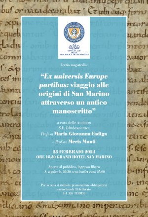 “Vita Sanctorum Marini et Leonis”, dissertazione al GH San Marino