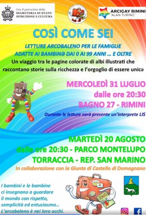 “Lettori con la Valigia - Così come sei: letture arcobaleno per le famiglie”