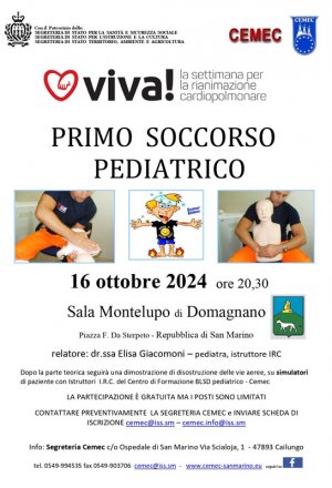 Corso di primo soccorso pediatrico a San Marino