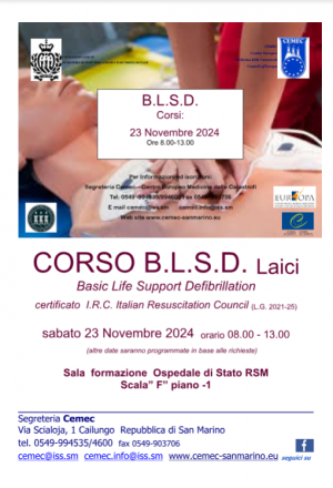 Corso BLSD per laici a San Marino