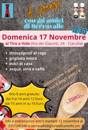 A pranzo con gli amici di Serravalle