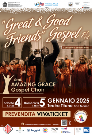 Fratellanza San Marino - America: "Great & Good Friends” Gospel, concerto di beneficenza