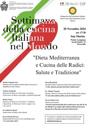 Conferenza sulla dieta mediterranea e cucina delle radici: salute e tradizione