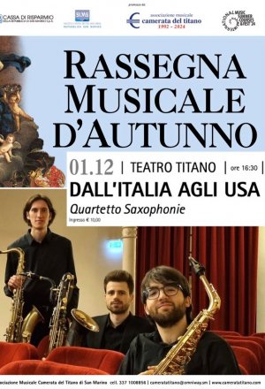 Rassegna musicale d'autunno: Dall'Italia agli Usa, Saxophoniequartet