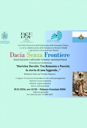 San Marino: il concerto “Hariclea Darclée tra Romania e Puccini, la storia di una leggenda…”