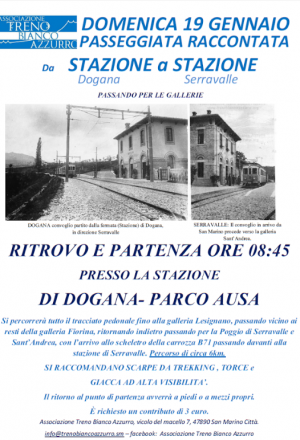 Passeggiata raccontata: "Da stazione a stazione: Dogana - Serravalle passando per le gallerie"